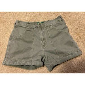 Women’s Cabelas Gray Outdoor Hiking Shorts High Waisted Size 34